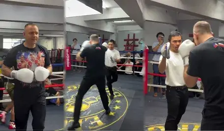 Karol Nawrocki i Manny Pacquiao 