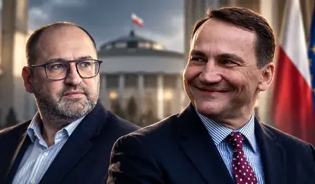 Radosław Sikorski i Adam Bielan podczas politycznego sporu dotyczącego spotkania z Donaldem Trumpem oraz tajemniczej wypowiedzi „If you know what I mean”.