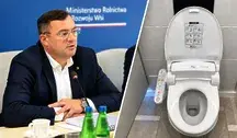 Posłowie pokazali zdjęcia z kontroli w ministerstwie. Wśród ujawnionego wyposażenia znalazła się zaawansowana elektroniczna toaleta z funkcją mycia i suszenia.