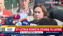 Mł. asp. Ilona Puścian podczas konferencji prasowej
