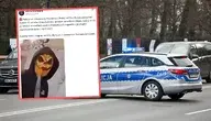 radiowóz policyjny i zdjęcie zamaskowanego nastolatka