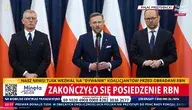 Prezydenccy ministrowie Zbigniew Bogucki, Marcin Przydacz i Sławomir Cenckiewicz podczas konferencji prasowej