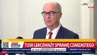 Włodzimierz Czarzasty podczas konferencji prasowej opowiada o RBN i atakuje prezydenta Karola Nawrockiego