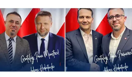 Poseł Horbatowski z ministrami Kierwińskim i Sikorskim