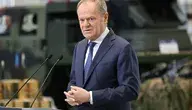 Premier Donald Tusk podczas wystąpienia publicznego.