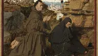 Przypisywany van Eyckowi obraz przedstawiający św. Franciszka otrzymującego stygmaty. AI twierdzi, że nie jest jego autorem 