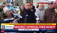 Robert Bąkiewicz stanął przed prokuraturą. Konferencja prasowa transmitowana przez telewizję wPolsce24. W tle m.in. Adam Borowski, wielki patriota, działacz opozycji demokratycznej w PRL-u, obrońca praw człowieka i honorowy konsul Czeczeńskiej Republiki Iczkerii w Polsce