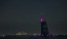 Dubaj nocą po irańskim ataku