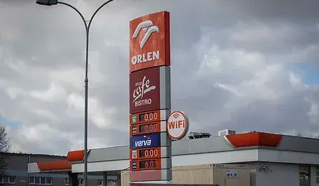 Stacja paliw należąca do Orlenu