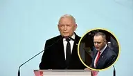 Jarosław Kaczyński podczas konferencji prasowej.