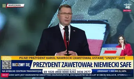 Przemysław Czarnek na konferencji w sprawie SAFE