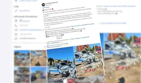 Wypadek radiozwozu w Małopolsce