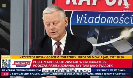Marek Suski na antenie telewizji wPolsce24 zdradza szczegóły dzisiejszego przesłuchania