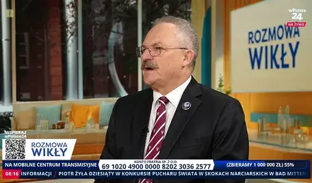 Marek Jakubiak na antenie telewizji wPolsce24 w rozmowie z Marcinem Wikłą