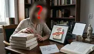 Obraz ma charakter realistyczny i opowiada historię. Przedstawia zmartwioną kobietę, stylizowaną na dziennikarkę z 20-letnim doświadczeniem, która siedzi w bibliotece lub pracowni. Na jej biurku widać stos książek o tytule „TEORIA SPISKU, CZYLI PRAWDZIWA HISTORIA ŚWIATA” autorstwa Karoliny Opolskiej. Wzrok kobiety skierowany jest na tablet, na którym wyświetla się ta sama książka z nałożonym, czerwonym banerem „WYCOFANA ZE SPRZEDAŻY”. Wokół znajdują się atrybuty historycznej weryfikacji, w tym otwarta karta z pytajnikiem, co oddaje moment odkrycia „halucynacji AI” i pomyłek w przypisach.