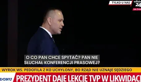 Karol Nawrocki gasi dziennikarza TVP
