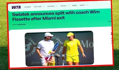 Rozstanie Igi z trenerem to gorący news w całym tenisowym świecie