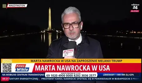 Marcin Wikło w Waszyngtonie przed spotkaniem Marty Nawrockiej z Melanią Trump
