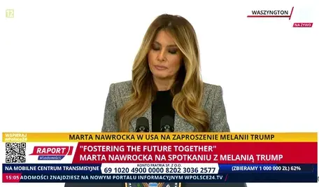 Melania Trump podczas konferencji „Fostering the Future Together”