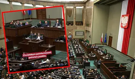 Warszawa, 25.03.2026. Posłowie na sali obrad Sejmu, 25 bm. Izba będzie pracować nad rządowym projektem nowelizacji Kodeksu pracy, który wprowadza nową definicję mobbingu. Na tym tle sceen z wystapienia Pauliny Matusiak.