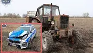 Traktorem staranował policję i ruszył dalej