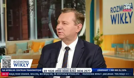 W programie "Rozmowa Wikły" na antenie telewizji wPolsce24 Rafał Komarewicz, były poseł Polski 2050