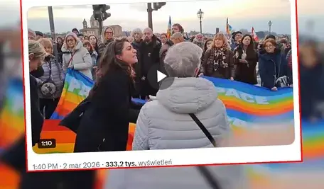 Kobieta przerwała manifestację pacyfistów