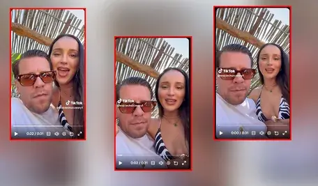 Wojtek Szczęsny z Mariną Łuczenko-Szczęsną na Tik Toku