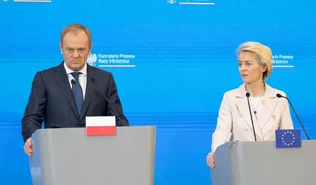 Donald Tusk i Ursula von der Leyen