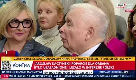 Jarosław Kaczyński udaje dzika
