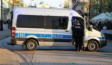 Policjant podczas służby