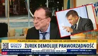 Mariusz Kamiński w Rozmowie Wikły na antenie telewizji wPolsce24, na zdjęciu tez Waldemar Żurek