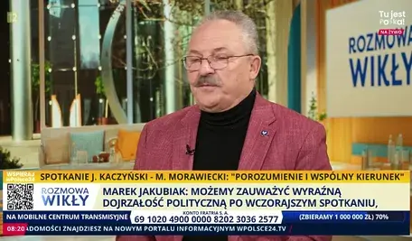 „Marek Jakubiak podczas wywiadu o sytuacji politycznej w Polsce