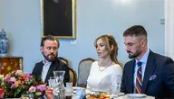 Krzysztof Stanowski, Dorota Rabczewska i Łukasz Litewka podczas spotkania z parą prezydencką, podczas którego poruszono kwestię dramtycznych warunków w jakich przebywały zwierzęta w schroniskach w Bytomiu i Sobolewie