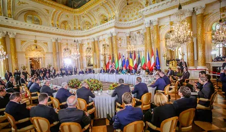 Szczyt Inicjatywy Trójmorza na Zamku Królewskim w Warszawie z udziałem prezydenta Andrzej Dudy i prezydenta USA Donalda Trumpa, 2017 rok