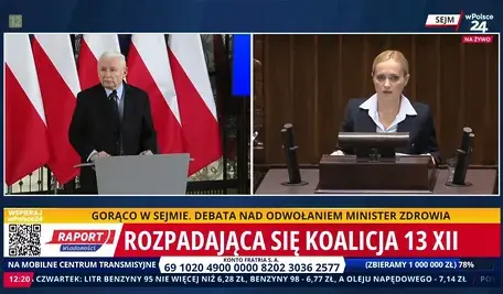 Jarosław Kaczyński i minister zdrowia Jolanta Sobierańska-Grenda 