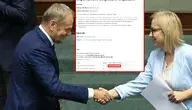 Minister zniknął ze strony resortu, Tusk i Kloska podają sobie dłonie w Sejmie