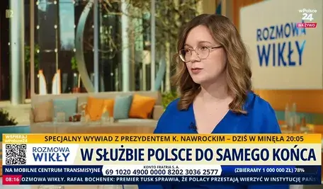 Paulina Matysiak na antenie telewizji wPolsce24 punktuje Tuska