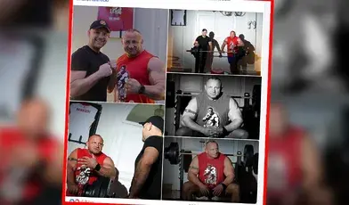 Mariusz Pudzianowski na treningu z prezydentem Karolem Naworckim 