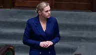 Minister edukacji Barbara Nowacka podczas posiedzenia Sejmu