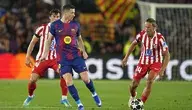 Robert Lewandowski w barwach FC Barcelony podczas meczu Ligi Mistrzów z Atletico Madryt