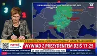 USA wspierają polskie dążenia do bycia liderem Europy. Mapa przedstawia zasięg gazociągów LNG, a w telewizji widzimy Aleksandrę Jakubowską, doświadczoną dziennikarkę 