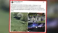 Screen z portalu X, na którym poinformowano, iż podczas Pierwszej Komunii Świętej w Wołkowyi w pobliżu kościoła pojawiły się dwa niedźwiedzie. Policja przez noc odstraszała zwierzęta sygnałami.