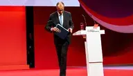 Friedrich Merz schodząc ze sceny