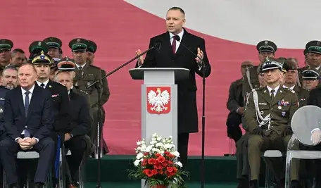 Karol Nawrocki podczas Centralnych Obchodów Święta Straży Granicznej w Lublinie