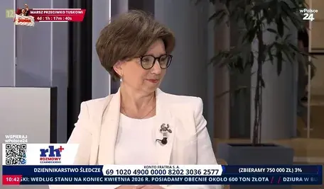 Europoseł Marlena Maląg na antenie telewizji wPolsce24 