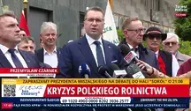 Przemysław Czarnek komentuje kryzys w polskim rolnictwie podczas konferencji z udziałem rolników – ceny zbóż spadają, koszty produkcji rosną