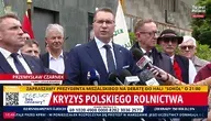 Przemysław Czarnek komentuje kryzys w polskim rolnictwie podczas konferencji z udziałem rolników – ceny zbóż spadają, koszty produkcji rosną