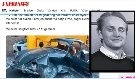 Samochód nie wygląda na bardzo zniszczony, jednak był to stary model, pozbawiony nowoczesnych zabezpieczeń 