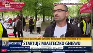 Miasteczko Gniewu przed KPRM w Warszawie – protest rusza, uczestnicy zbierają się pod namiotami, WPolsce24.tv.